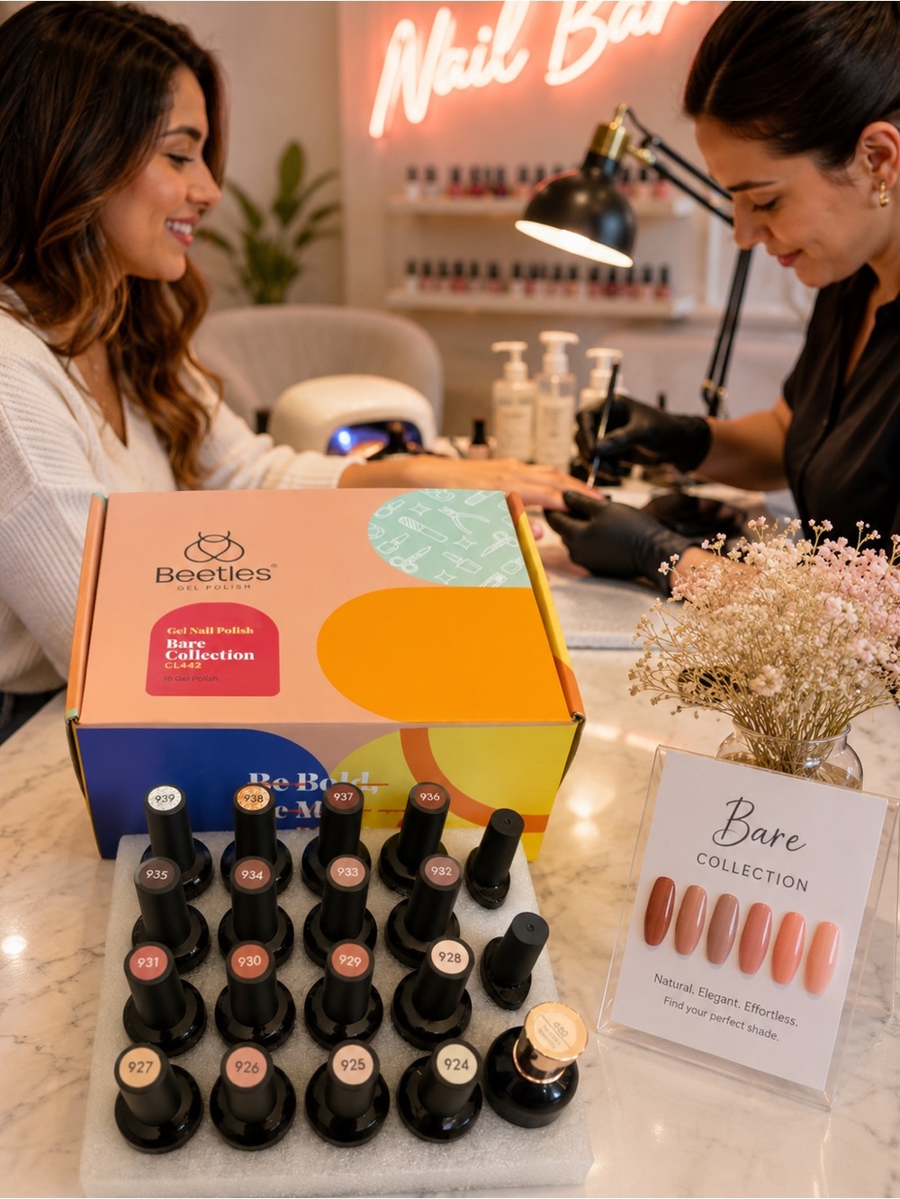 Beetles 16 Gel Polish Bare Collection CL442 - Peach & Coral Box